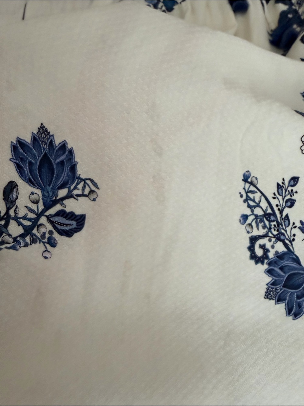 FARM Rio Cream Maxi Skirt with Blue Floral Print - Picture 5 of 6